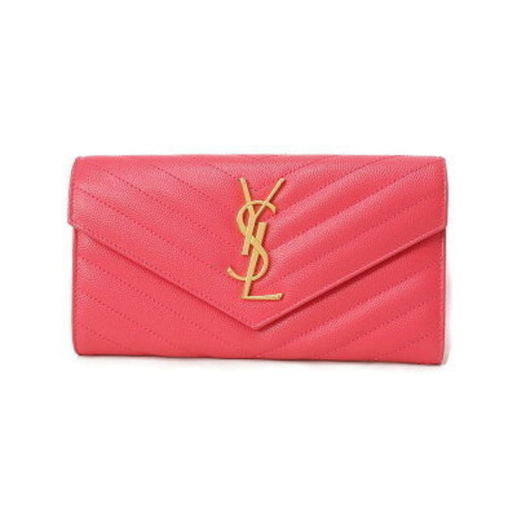SAINT LAURENT PARIS Monogram Flap Wallet Bifold Long - Picture 1 of 5